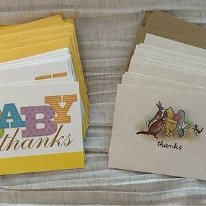 Baby Thanks and Winnie the Pooh Thank You Hallmark Cards Set #30